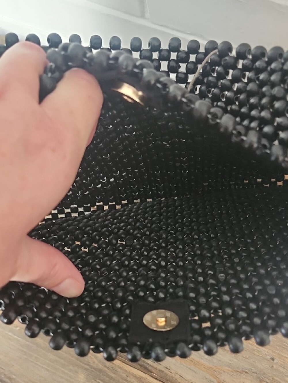A New Day Black Beaded Purse - Picture 6 of 6
